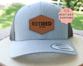 Retired Hat, Retirement Gift, Est 2025 Cap, Graduation Gift for Him, Future Retiree Present, Vintage Vibes Trucker Cap
