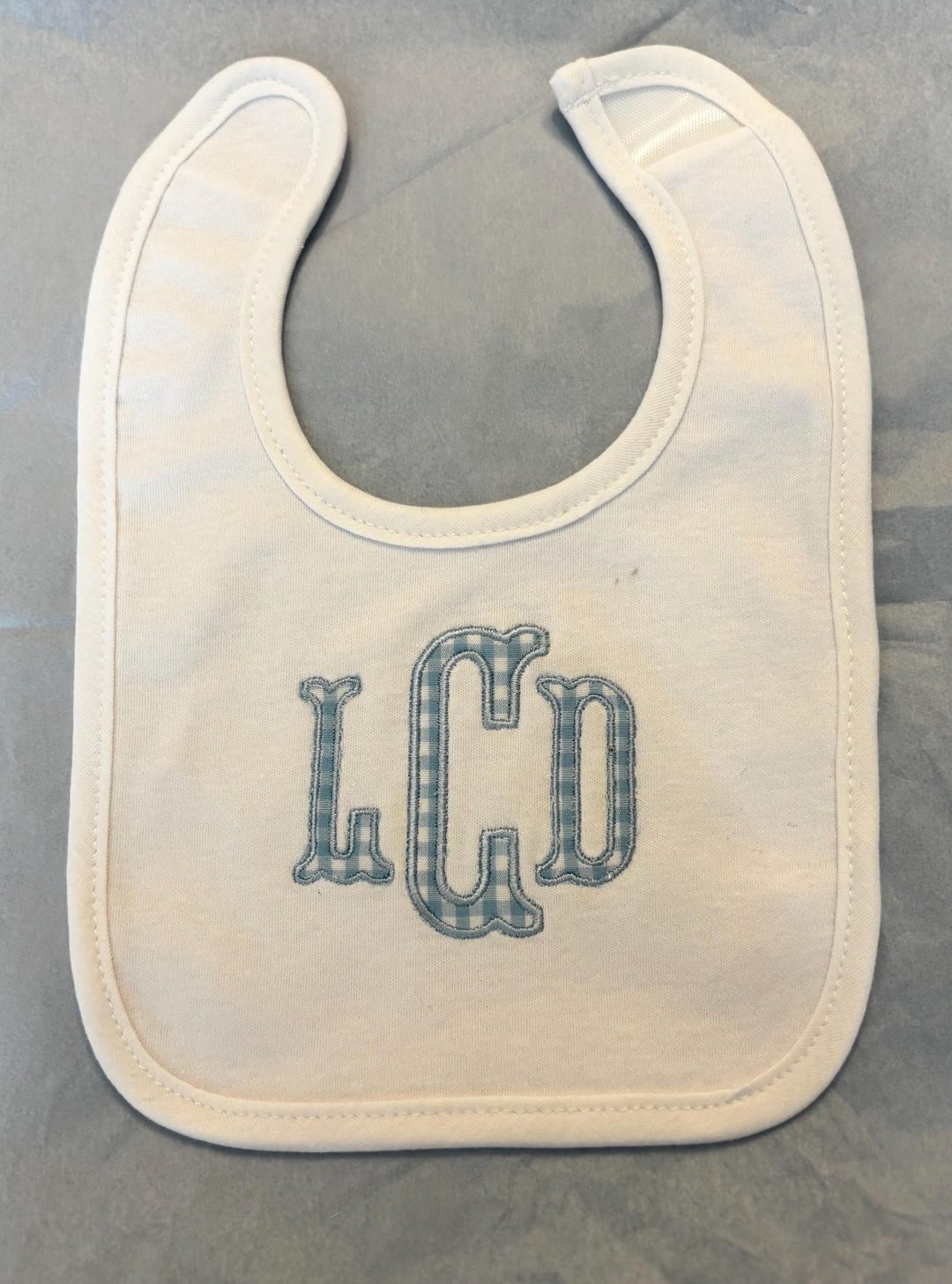 Personalized Monogram Baby Bib – Custom Embroidered Bib With Initials ...