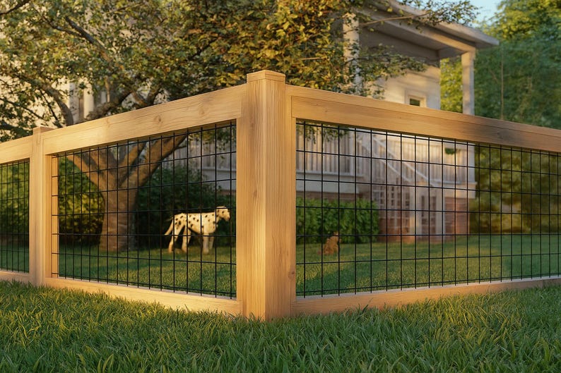 Fence Metalwood Garden Fence Pet Fence, Privacy Screen, Patio Fence