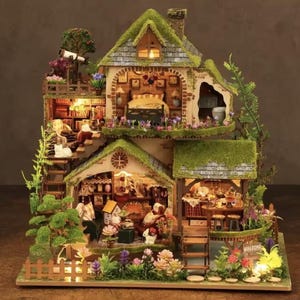 DIY Forest Adventures Buch Nook Kit | 3D Wald Puzzle Handwerk | Verzauberter Cabin Regaleinsatz - Holzbaukasten & gemütliche Buchstützengeschenk