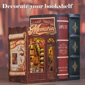 DIY Record Shop Book Nook Kit: Retro Music Store 3D Puzzle