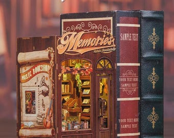 DIY Record Shop Book Nook Kit: Retro Music Store 3D Puzzle