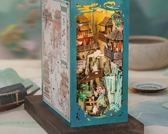 DIY インペリアルガーデンブックヌークキット：3D木製パズル棚インサート