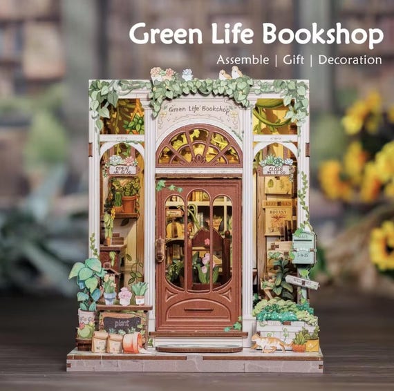 DIY Nature Store Book Nook Kit | 3D Eco Village Puzzle Craft