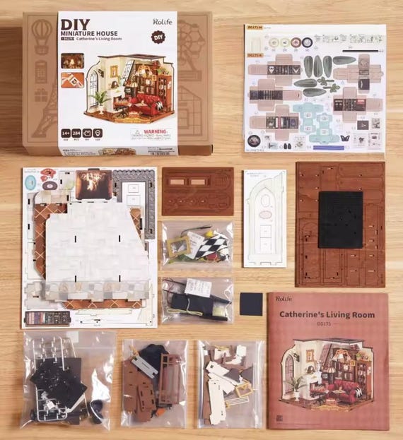 DIY Catherine's Living Room Book Nook Kit | 3D Sitcom Puzzle Craft