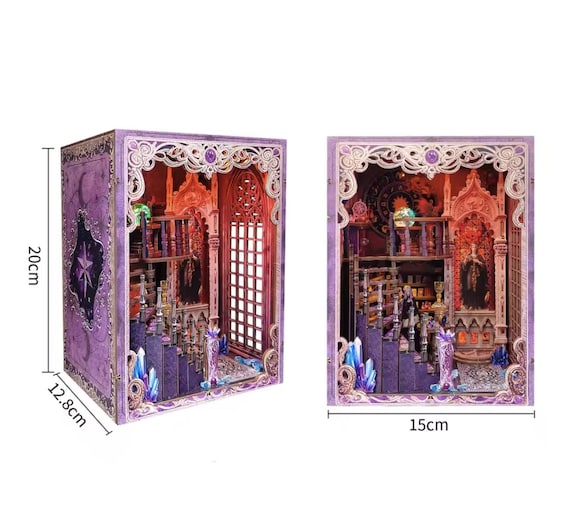DIY Tarot Reader Book Nook Kit | 3D Mystic Puzzle Craft | Crystal