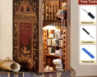 DIY Book Nook Kit: Eternal Bookstore 3D Miniature Library