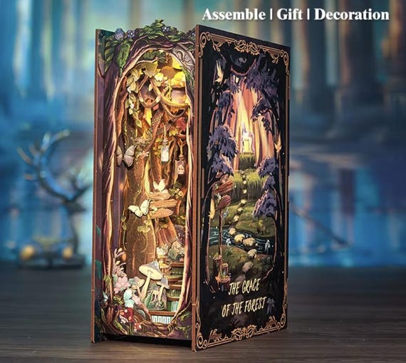 DIY Enchanted Forest Book Nook Kit | 3D Fantasy Puzzle Craft