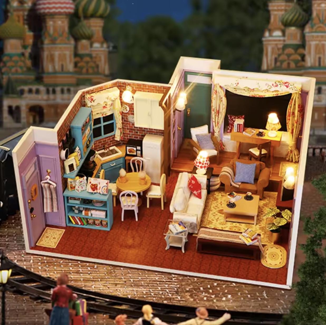 DIY Monica's Apartment Book Nook Kit | 3D Sitcom Puzzle Craft