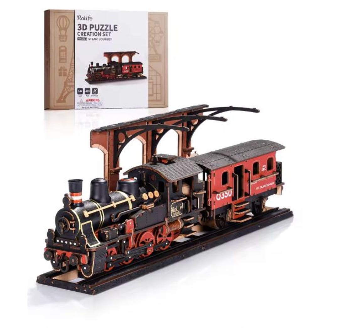 Photo Insert In Train DIY Big Red Steam Train Book Nook Kit – Mini Steam Train Station ...