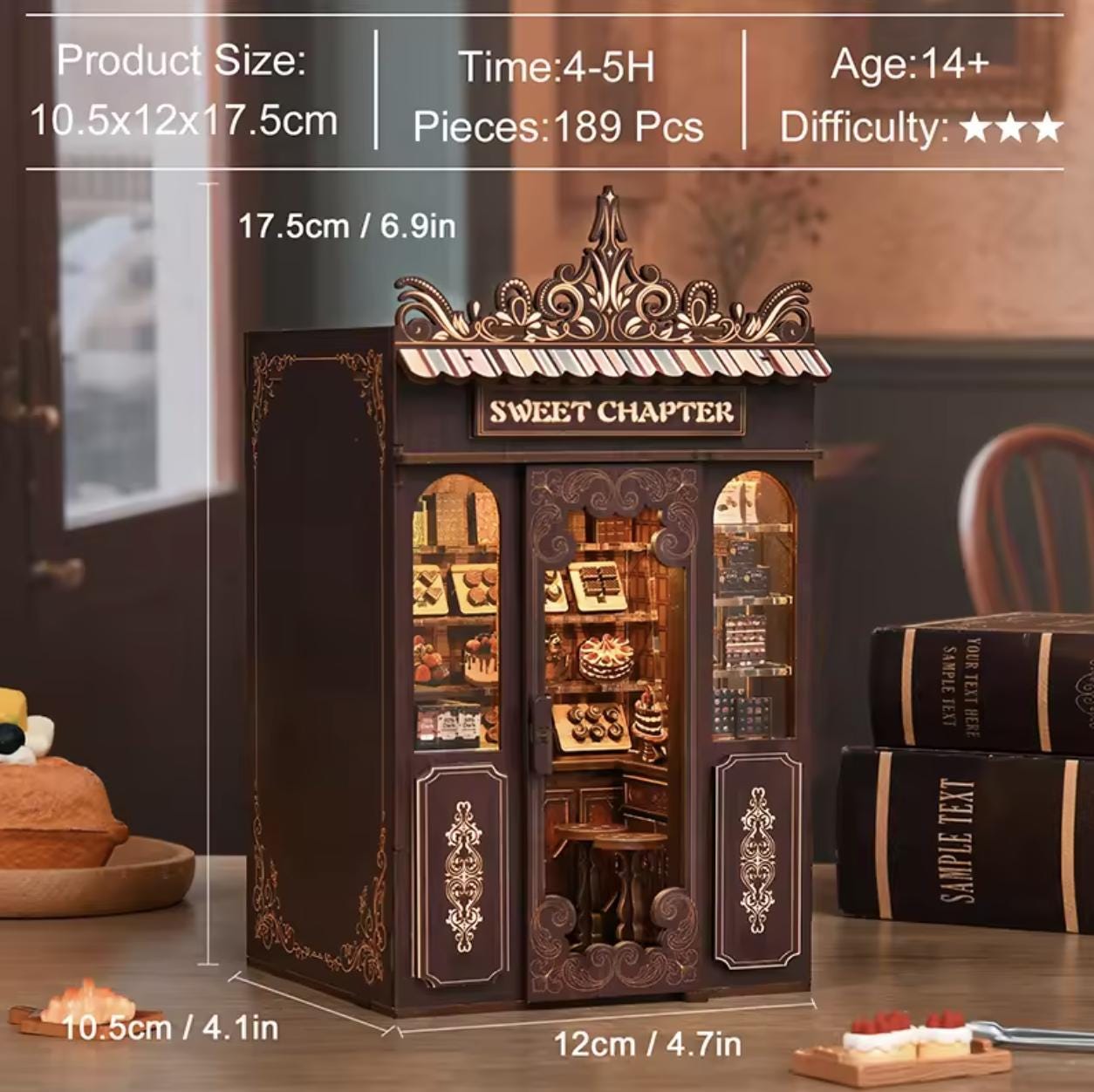 DIY Sweet Chapter Book Nook Kit – Mini Wooden House Model