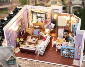 DIY Monica's Apartment Book Nook Kit | 3D Sitcom Puzzle Craft