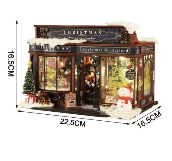 DIY クリスマスワンダーランド ミニチュアドールハウスキット（LED