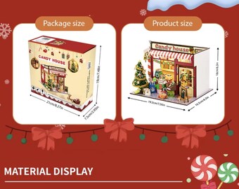 DIY Candy House Book Nook Kit | Mini Sweet Shop Puzzle Craft