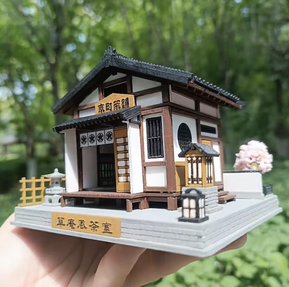 DIY Japanese Tea Room Book Nook Kit | 3D Zen Miniature Puzzle