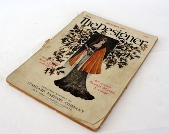 Antique Vintage Magazine The Designer December 1901 Fashion Crafts Scrapbooking Memorabilia Original Ephemera Advertising
