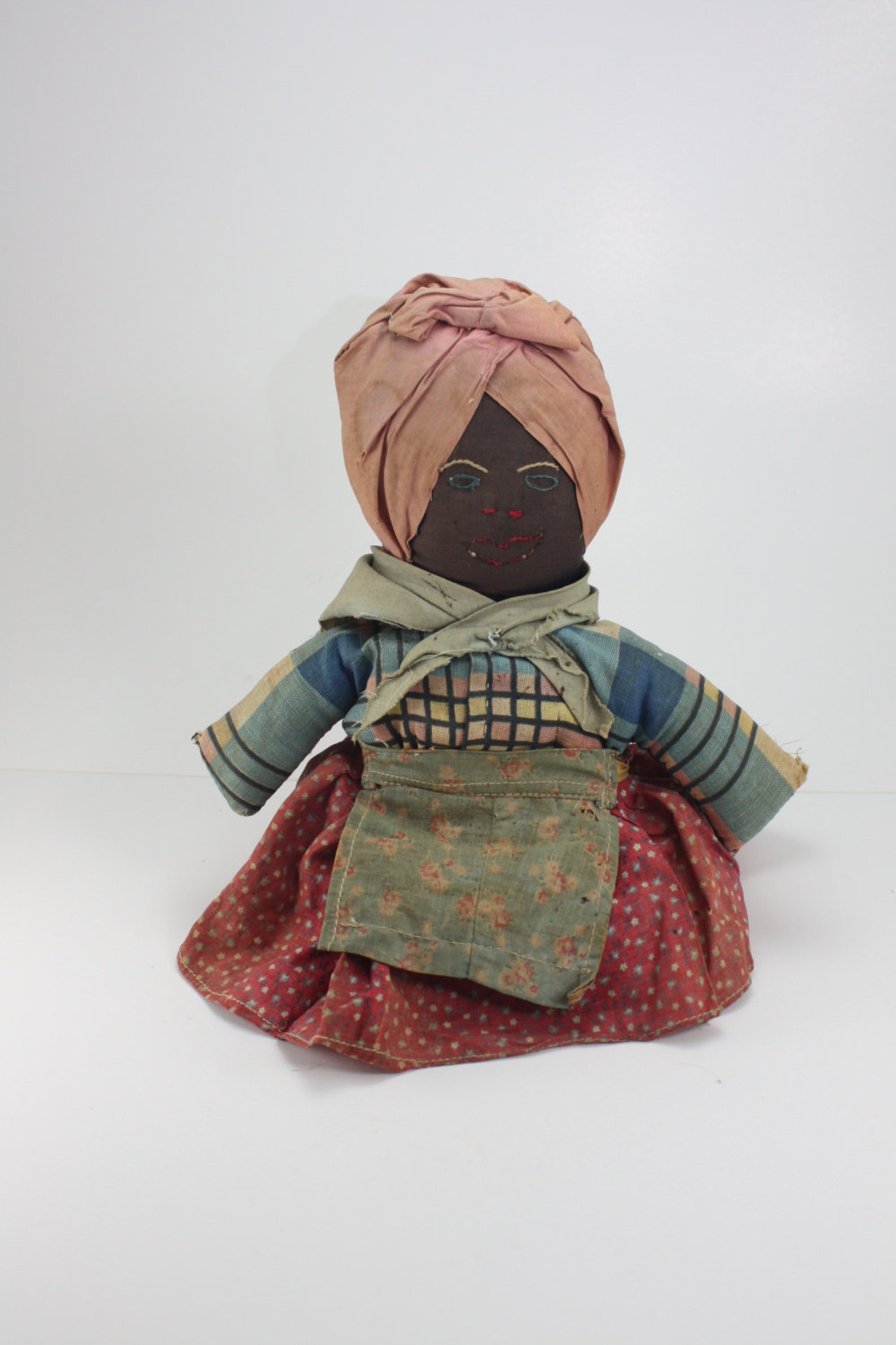 Antique Black Americana Mammy Aunt Jemima Cloth Doll Primitive Etsy