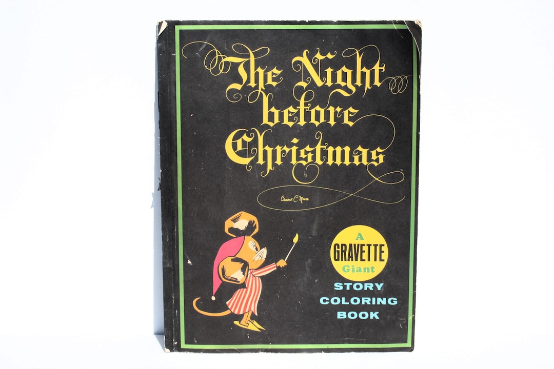 Vintage the Night Before Christmas A Giant Gravette Story Coloring Book ...