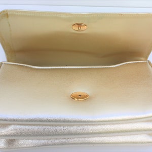 Vintage Gold Lame' And Silver Lame' Clutch Purses Handbags Formal Prom Bridesmaid Wedding Accessory Set of 2 image 4