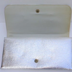 Vintage Gold Lame' And Silver Lame' Clutch Purses Handbags Formal Prom Bridesmaid Wedding Accessory Set of 2 image 8