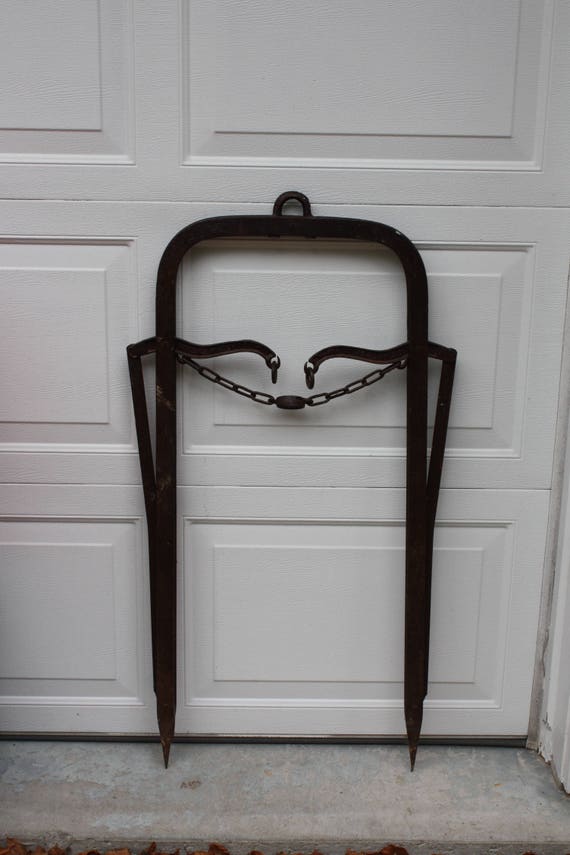 Vintage Hay Bale Carrier Barn Trolley Harpoon Fork Loft Image 0
