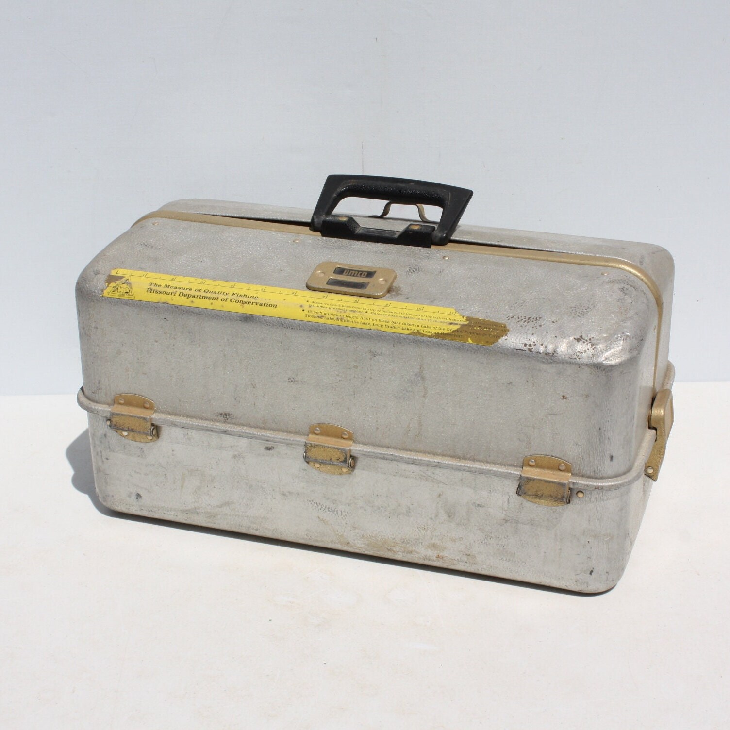 Vintage Umco Aluminum Metal Box Industrial Storage Fishing