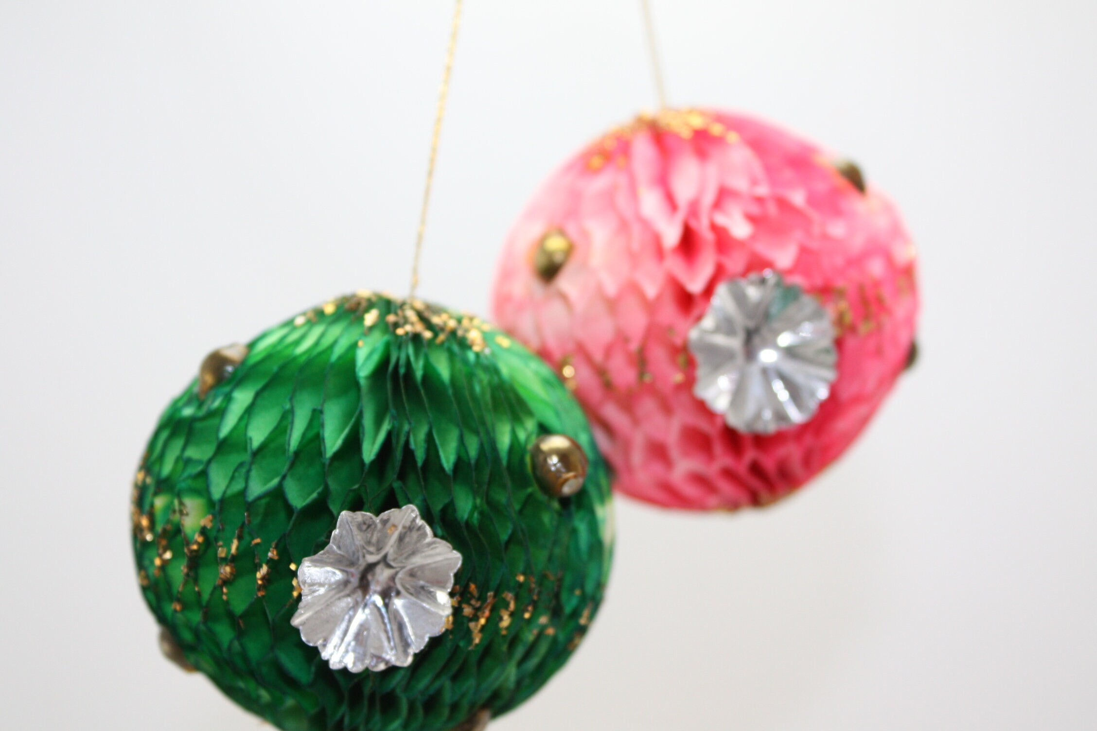Vintage Christmas Ornaments Unbreakable Balls Pink Etsy