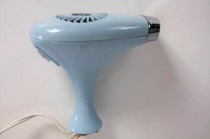 Vintage Portable Blow Dryer Hair Dryer Blue Aqua Mid Century Etsy
