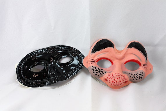 Vintage Halloween Mask Half Mask Masquerade Hobo … - image 1