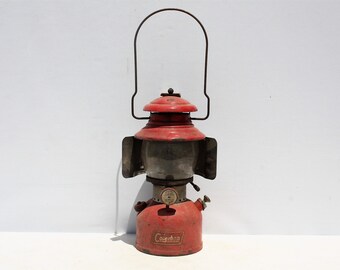 Vintage 1963 Coleman 200A Lantern, Custom Red & White, Restored - Etsy