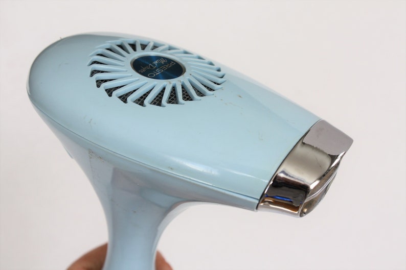 Vintage Portable Blow Dryer Hair Dryer Blue Aqua Mid Century Etsy