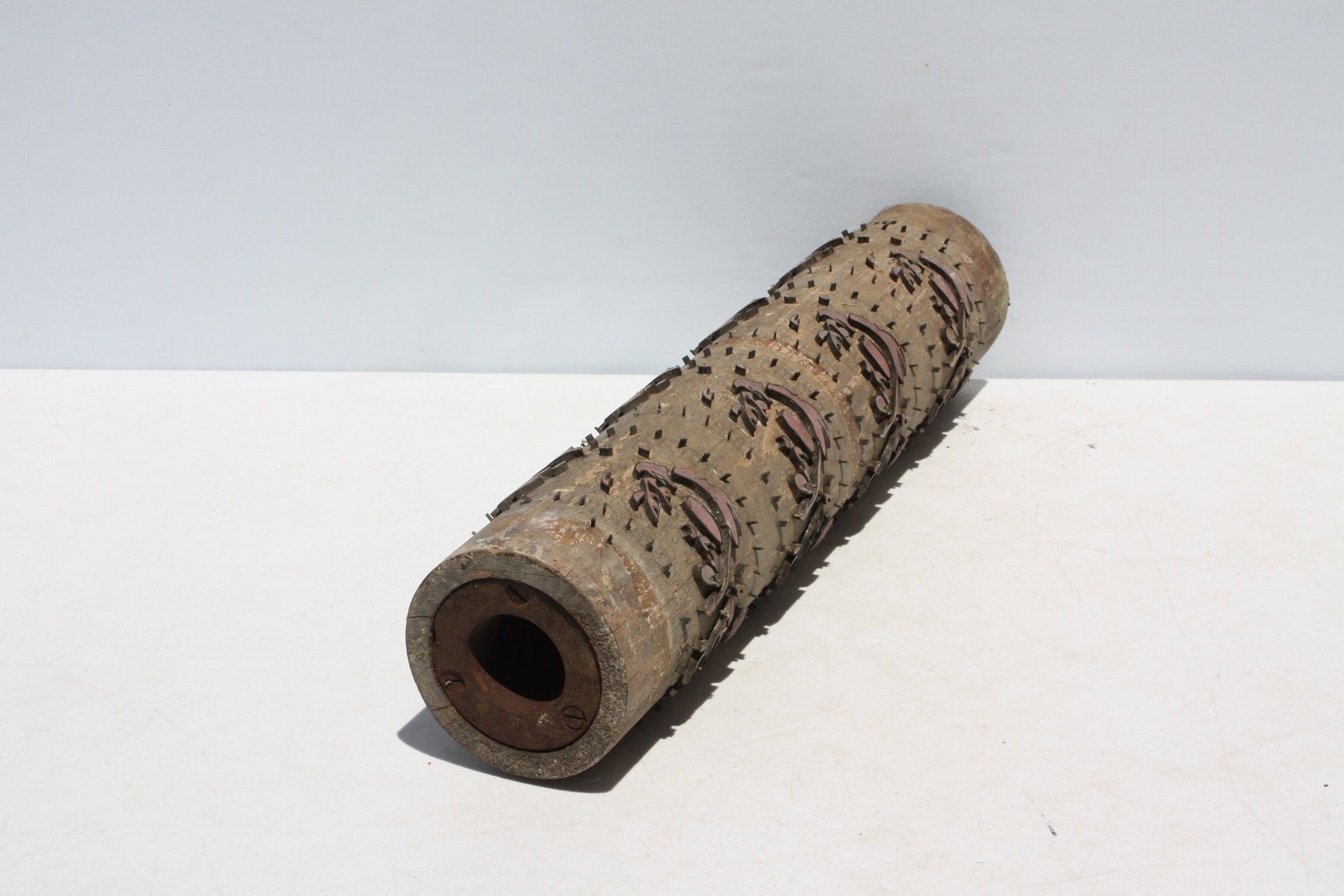 Antique Vintage Wallpaper Print Roller Industrial Salvage Etsy UK