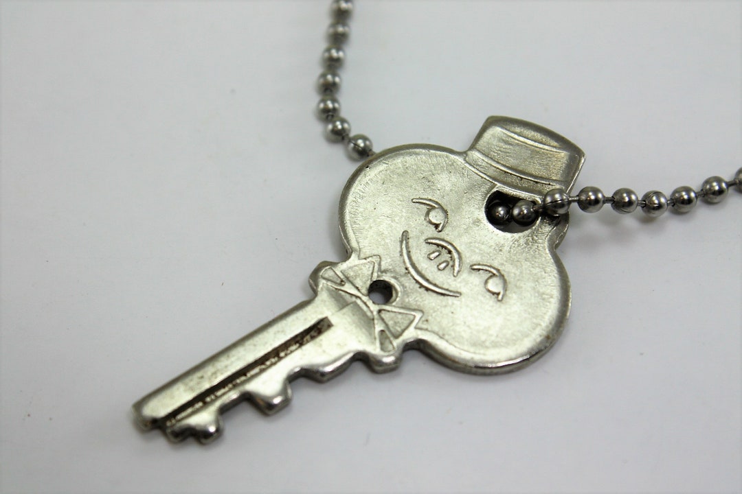 Vintage American Tourister Key Necklace Handcrafted Repurposed