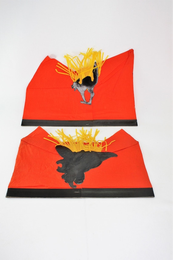 Vintage Halloween Party Crepe Paper Hat Die Cut & Fri… Gem