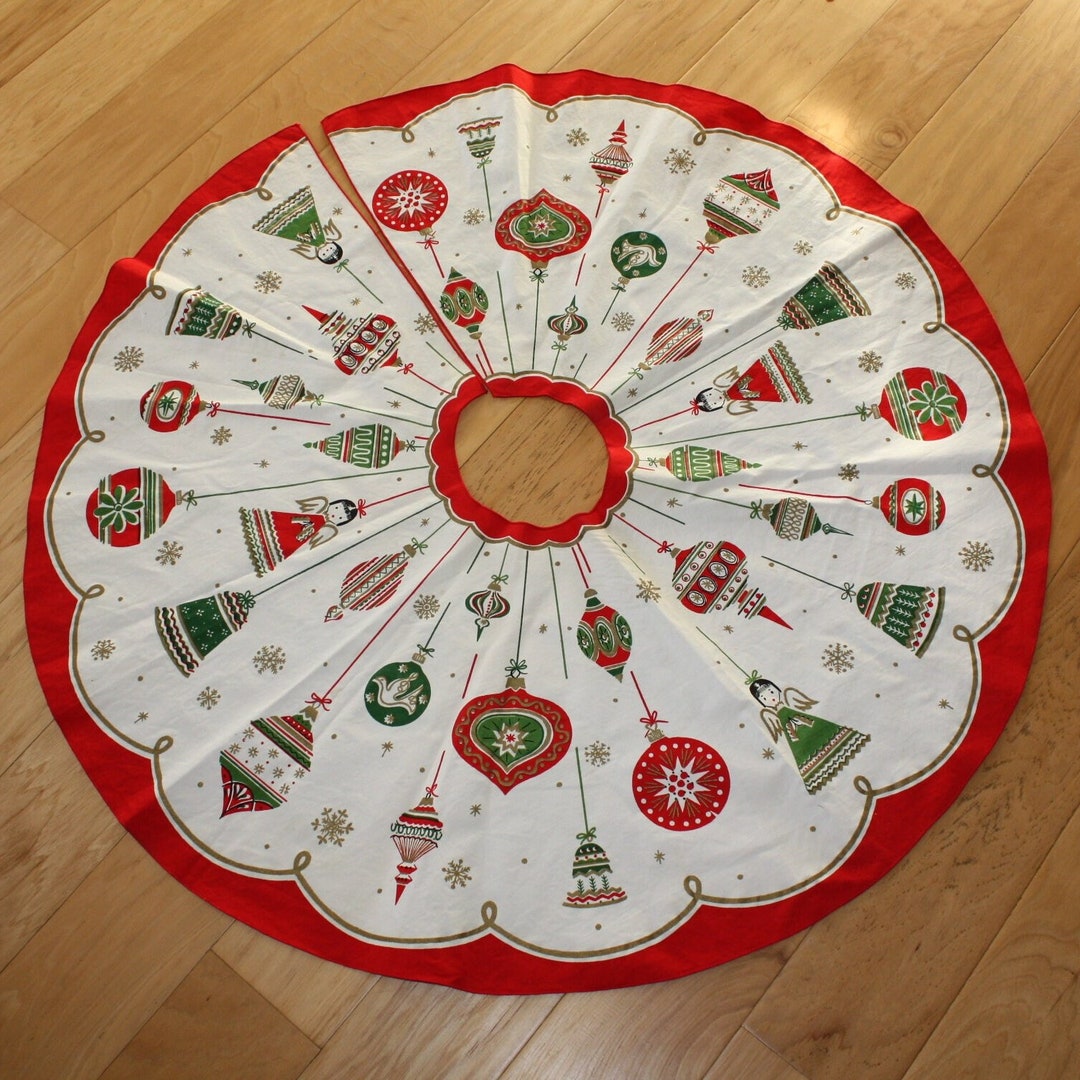 Mid Century Modern Christmas Tree Skirt 