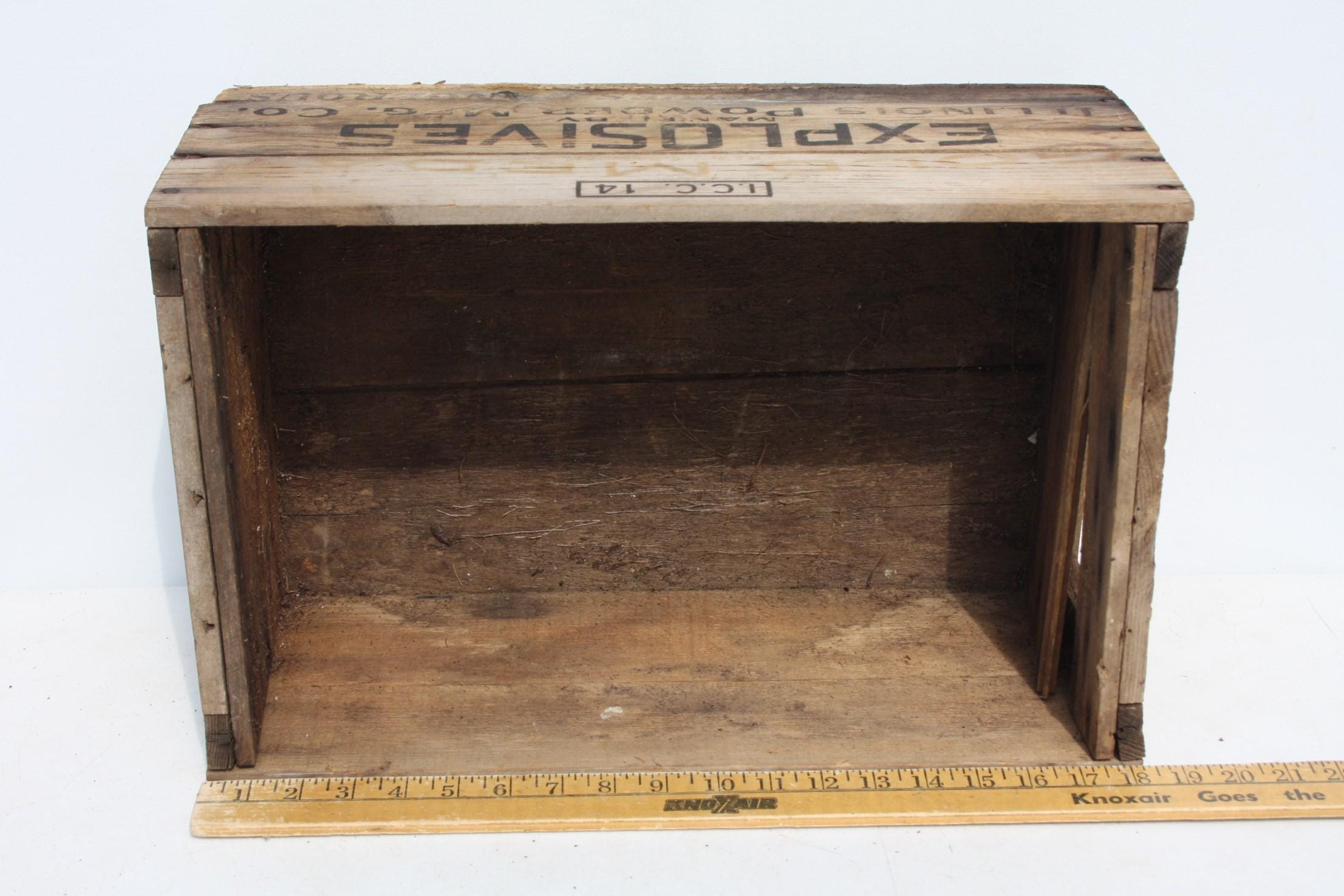 Vintage Wood Box Crate Gold Medal Explosives Powder Gelatin
