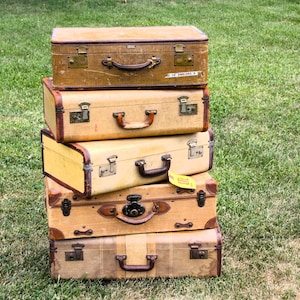 Vintage Suitcase 1950s - Etsy