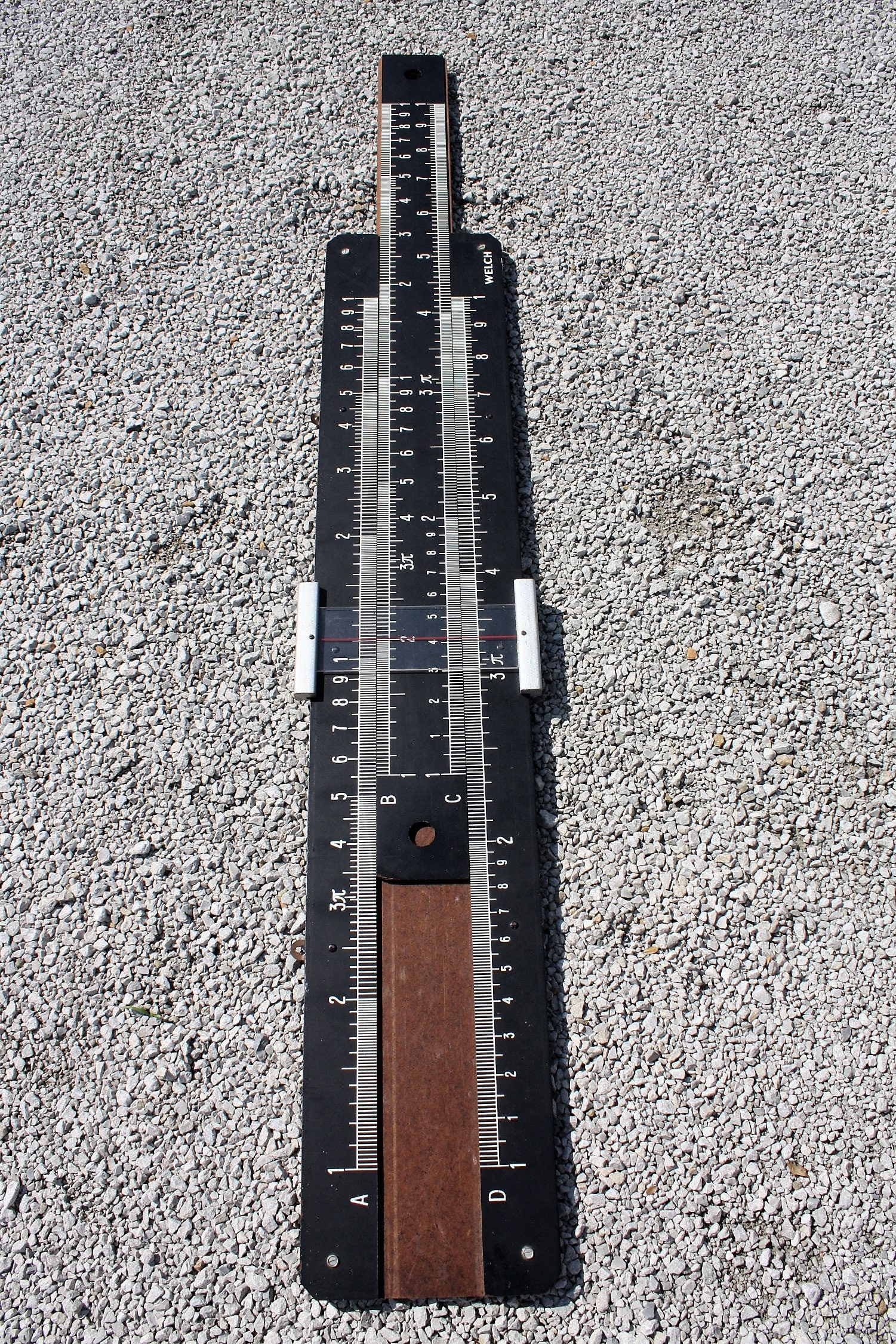 teee様 Buy Vintage Slide Ruler Welch Wood Black White X-large