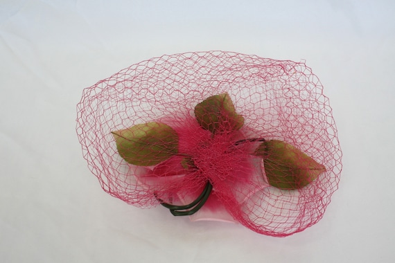 Vintage Floral Hat Net Netting Veil Millinery Pin… - image 5