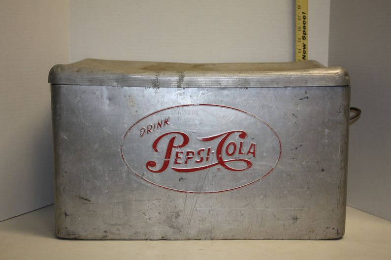 Vintage Pepsi Cola Aluminum Cooler Ice Chest Pepsi Soda Etsy