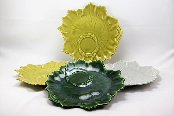 リーフ皿　22枚セット　Leaf Plate 昭和レトロ Vintage Woodfield by Steubenville Pottery Leaf Snack Luncheon Tea