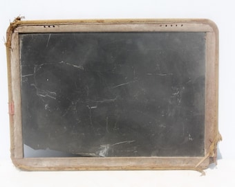 Vintage School Chalkboard Handheld Black Slate Double Sided Wood Framed Distressed Kid Teacher Educational Tool School Supply Message Board