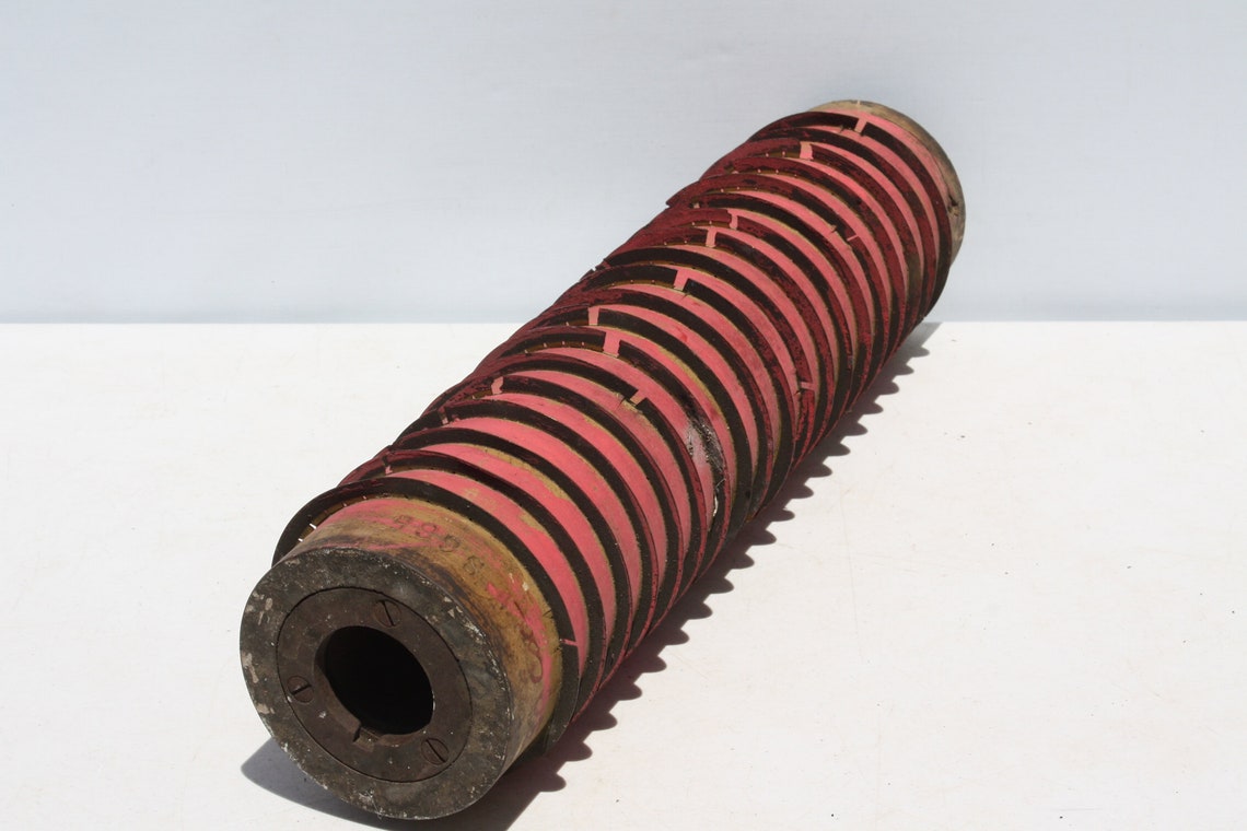 Antique Vintage Wallpaper Print Roller Industrial Salvage Etsy