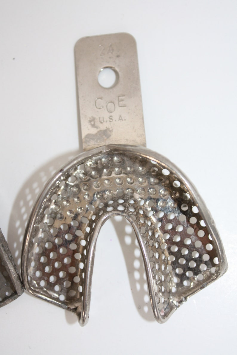 Vintage Dentistry Dentist Dental Denture Metal Mesh Impression Etsy