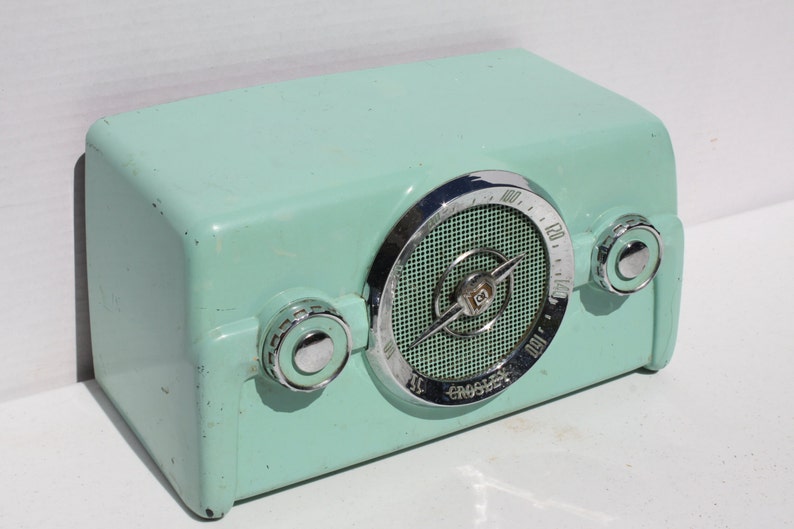 Vintage Crosely Radio Dashboard Aqua Model 10-139 Coloradio image 2