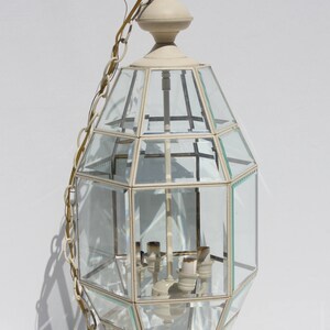Vintage Beveled Glass Lantern Style Chandeliers Vintage Beveled Glass Lantern Style Chandeliers