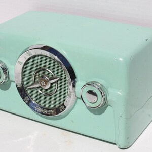 Vintage Crosely Radio Dashboard Aqua Model 10-139 Coloradio image 3