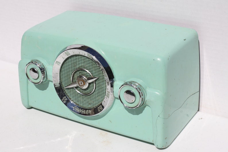 Vintage Crosely Radio Dashboard Aqua Model 10-139 Coloradio image 3