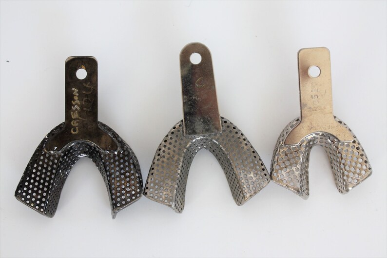 Vintage Dentistry Dentist Dental Denture Metal Mesh Impression Etsy