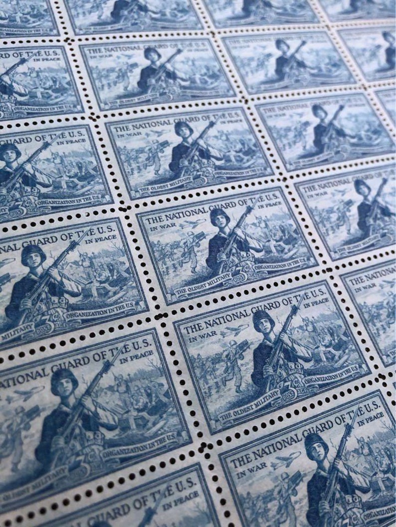 National Guard Complete Sheet of 50 3 Cent Stamps Scott 1017 National Guard Complete Sheet of 50 3 Cent Stamps Scott 1017